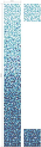 Quality Sea blue gold line series variation swimming pool decoration mosaic gradation pattern for sale