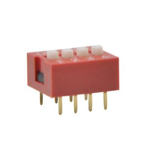 Buy cheap 2.54mm Pitch Slide DIP Switch , 1～12 Position DIP Switch With Dual In Line Package product