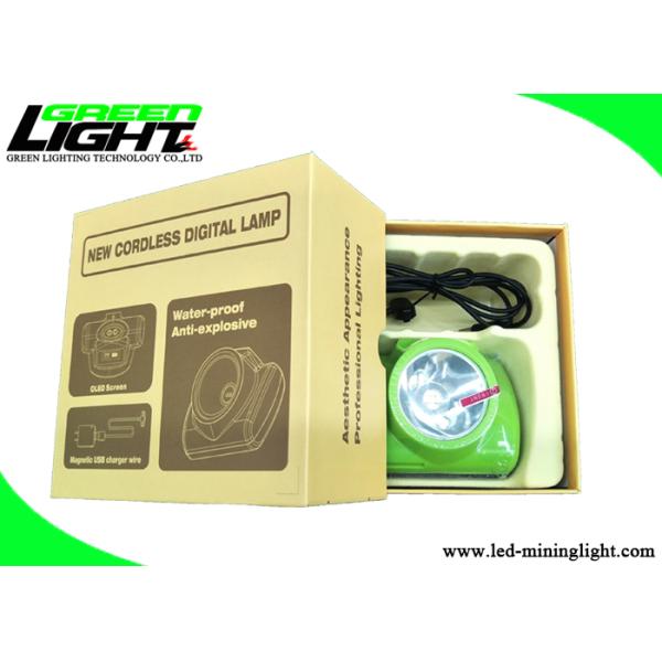 15000lux Lightweight Portable LED Miner Cap Lamp 6.8Ah Rechargeable Li Ion Battery