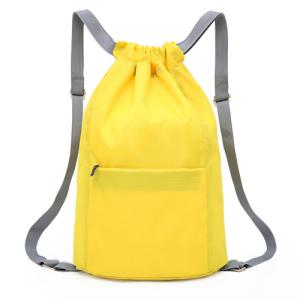 Buy cheap Recyclable Oxford Drawstring Gym Backpack Custom Logo With Zipper product
