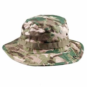 China Fishing Hunting Tactical Boonie Hat / Military Camo Bucket Hat With String on sale