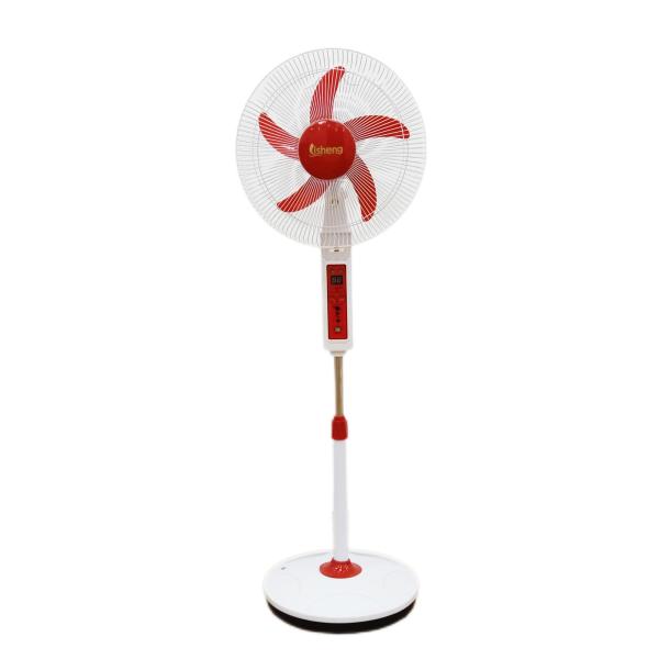 12V DC Solar Floor Fan Rechargeable 16 Inch Plastic For Home