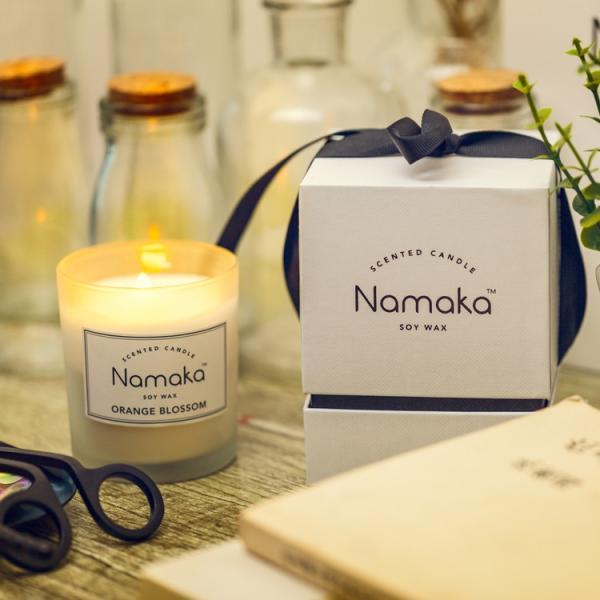 Embossed Logo Ribbon Cardboard Candle Subscription Box Luxury Gift Packaging