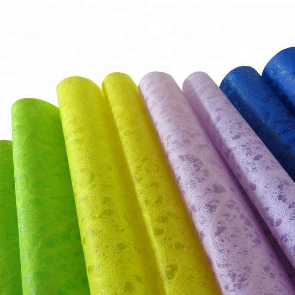Quality 3D Embossed Nonwoven Florist Wrapping Paper Eco Friendly Flower Wrap 58cm*10m for sale