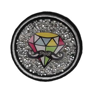 China Rhinestone Custom Logo Patches , Diamond Style Make Custom Patches on sale