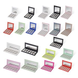 Cosmetic 23mm 9 Pan Empty Eyeshadow Palette Glossy Matte Lamination