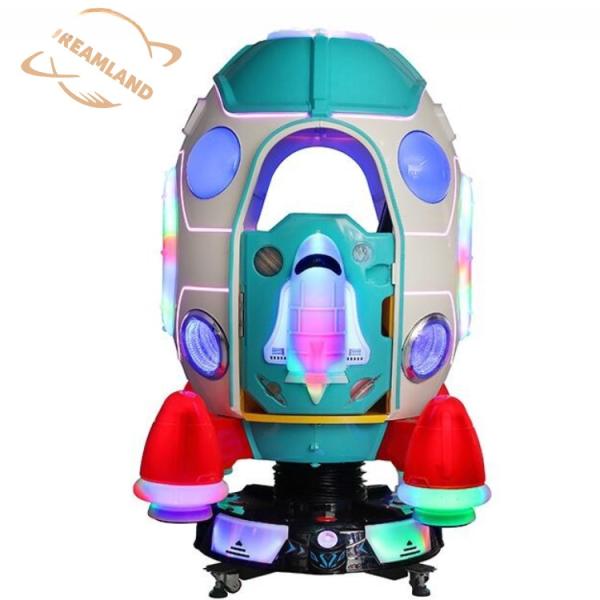 Dreamland New Coin Operated Children Rotating Kiddie Rides Happy Elevating Spacecraft Game Machine