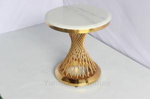 Rotary Steel Pipe Small Waist Design Round Side Table End Table