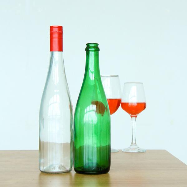 Quality Round Empty Whisky Vodka Glass 500ml 750ml Clear Frosted Glass Wine Bottles Ice Wine Bottle Liquor Bottle for sale