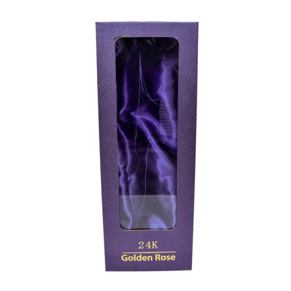 Quality 24K Golden Rose Luxury Packaging Boxes, Wine box with Flap And PET Window ISO9001 for sale