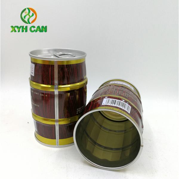 Alcohol Tin Cans Round shape Offset Printing Embossing Tin Boxes for Alcohol Beer