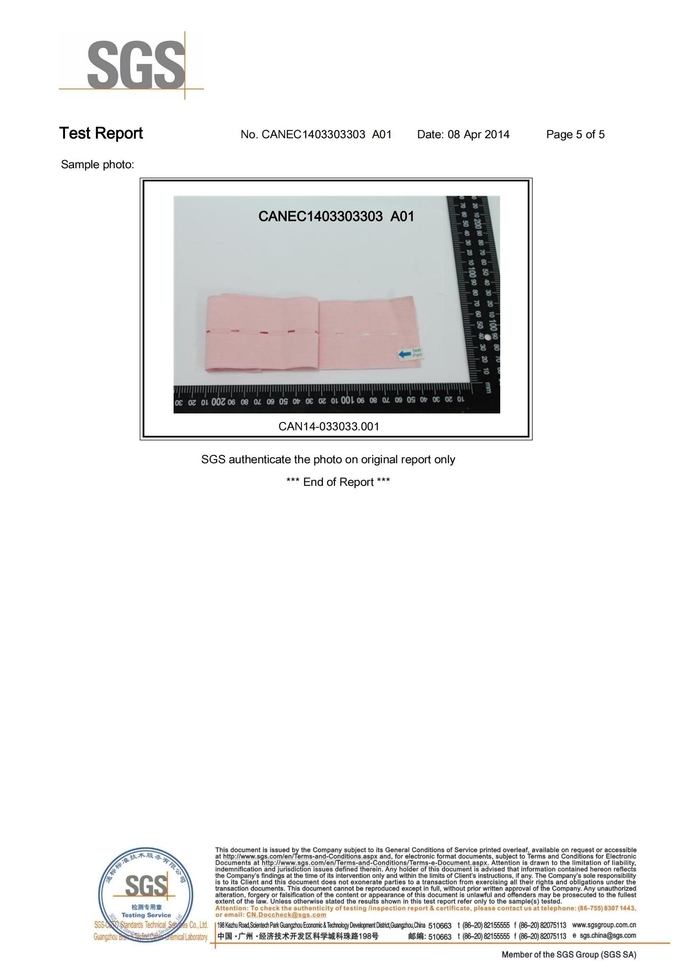 CE certificated ISO M2208A Disposable CTG Belt With Buttonhole / Fetal Monitor Belt with 60mm Width 5