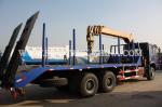 Diesel 6×4 Cargo Truck Mounted Crane , 12TONS Truck Bed Lift Crane Model