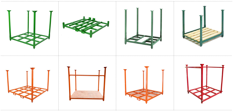 Pallet Stacking Rack for Canvas Textile Rolls Fabric