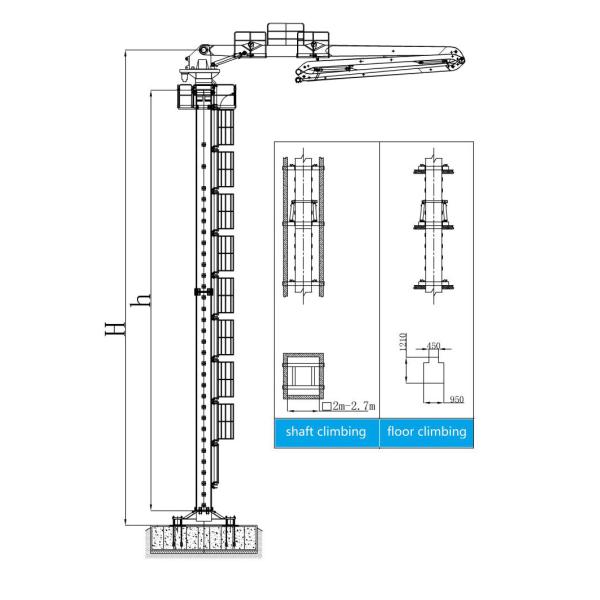 High Strength Placing Boom Concrete Pump Fully Hydraulic Foldable Arms