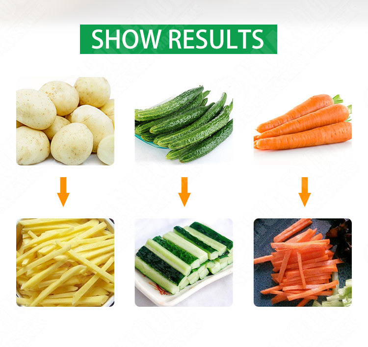 23 Times/Min Potato Multifunction Vegetable Cutting Machine Making Sticks