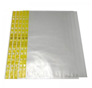 Buy cheap Polyethylene A4 A3 Esd Document Wallet 11 Holes File Wallet Soft Yellow Edges product