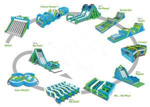 Buy cheap Giant Inflatable Obstacle Course / 5k Insane Inflatable Obstacle Course Games For Event product