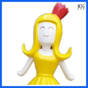 Buy cheap company mascots theme fiberglass statue of flower fair character statue customize as decoration product
