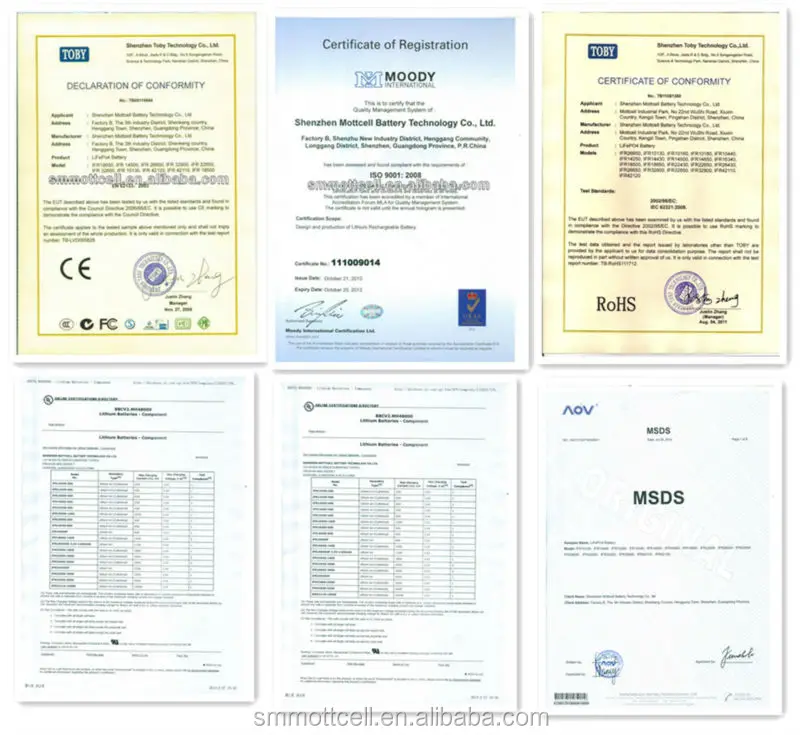 IFR 32650 High Discharge Rate Batteries LiFePO4 Cell 3.2V 6000mAh For Solar Light