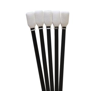 Dust free square rectangle head cleanroom cleaning sponge foam tip swab stick  for optical equipment