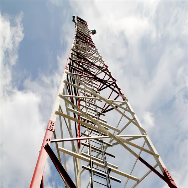 Quality 30-80m Galvanized Telecommunication  Mast 3 Legged Angular Steel Tower for sale