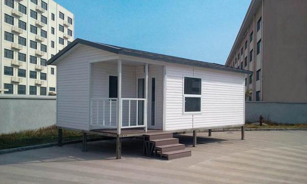 Quality White Eco Friendly Prefabricated Mobile Homes / Light Steel Log Mobile Homes for sale