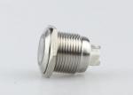 12V 24V LED Panel Mount Push Button Switch , 1NO 16mm Momentary Push Button