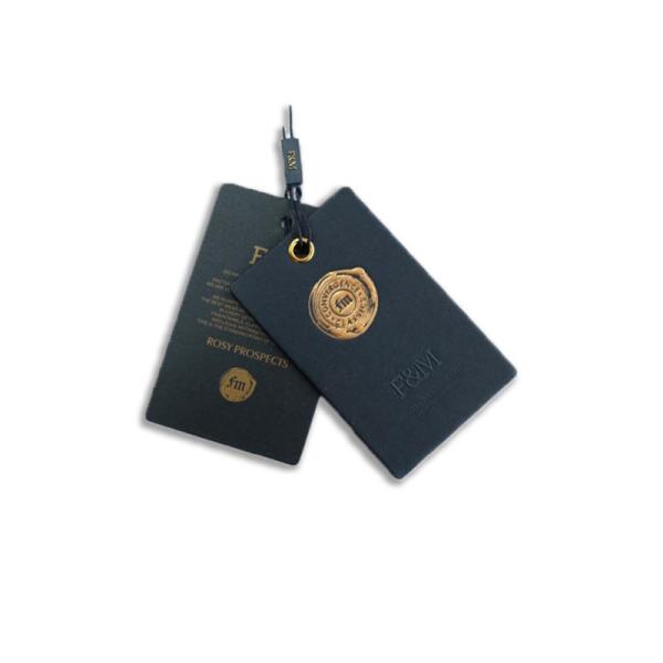 Quality 350gsm Black Card Custom Card Printing For Gament Hang Tag for sale