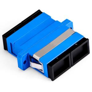 China Blue Color Fiber Optic Cable Adapter Single Mode Duplex For FTTX Network on sale