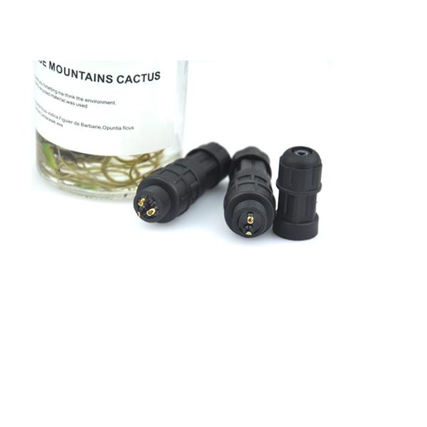 Small Size 10 Amp Circular Plastic Connectors For LED Lighting Wire Quick Lock Assembly