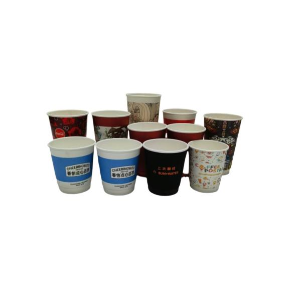 Quality Embossed Food 16oz 390cc Paper Bowl Double Wall Kraft Paper Cups for sale