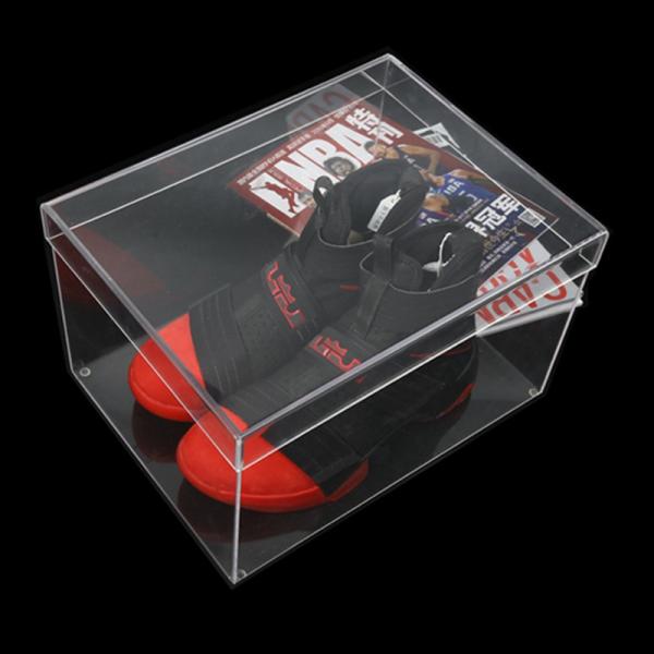 Plexiglass Clear Acrylic Shoe Display Box Storage Stackable Sports Shoe Box Case
