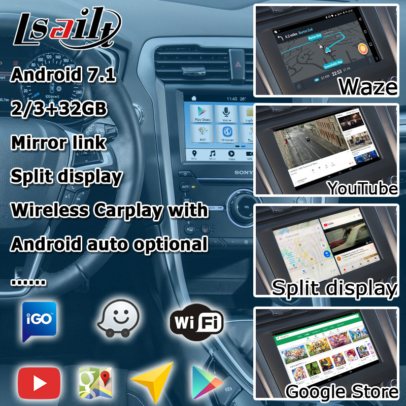 Mondeo Fusion SYNC 3 Auto Navigation System Android Map Google Service with wireless carplay