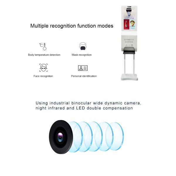 300cd/M2 Lcd Screen 21.5 Inch Sanitizer Dispenser Kiosk