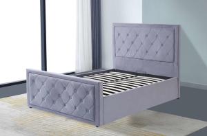 Odm 1.6x2m Queen Size Platform Bed Bedroom Furniture Upholstery Fabric Velvet