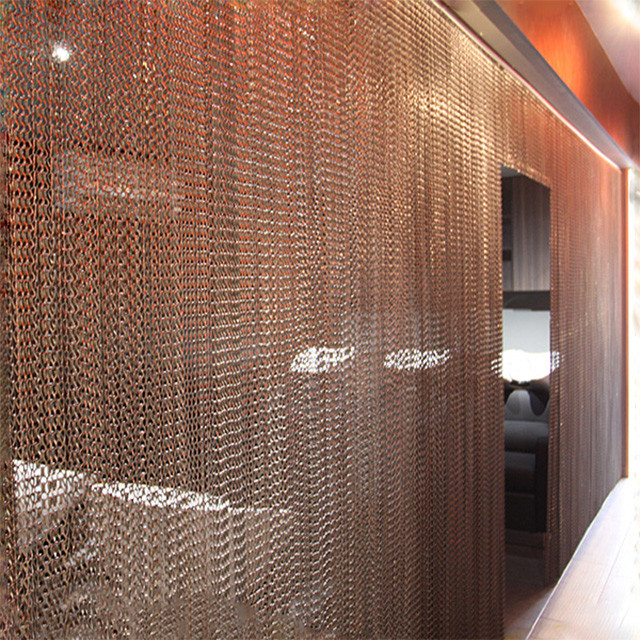 Aluminum Chain Link Curtain for hanging ceiling partition