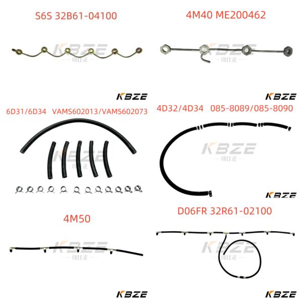 NOZZLE RETURN TUBE VA32G6112100 FOR KOBELCO EXCAVATOR MITSUBISHI D04FR DIESEL ENGINE USE