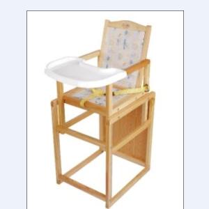 China Foldable Wood Babies High Chairs with Desk , Safety Baby Dinner Chair on sale