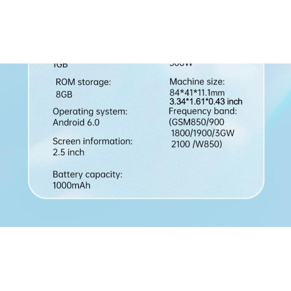 XS13 Pro 3G mini Smartphone 2.5''Android 9.0 RAM 2+16 WIFI Dual SIM
