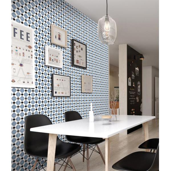 Blue Ceramic Rustic Tile 20x20cm Clay Indoor Floor