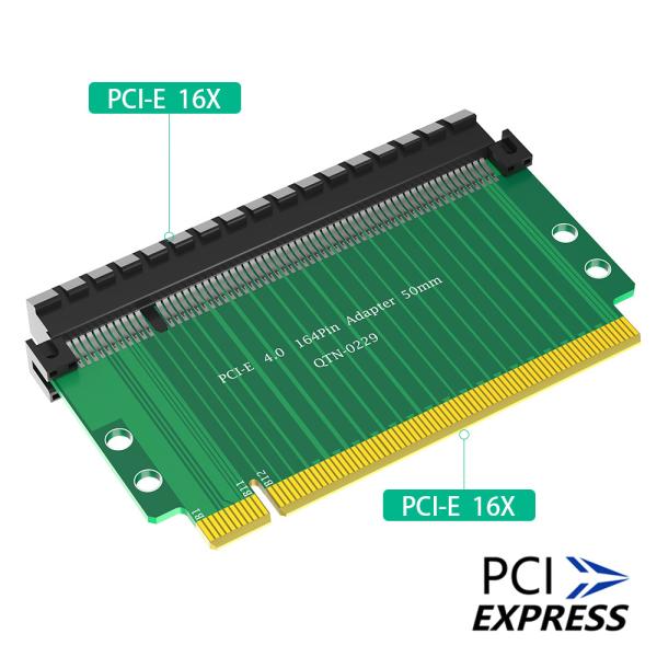 PCI-Express 4.0 16x Riser Card ,180 Degree High Speed Riser Card 60mmHeight increasing card