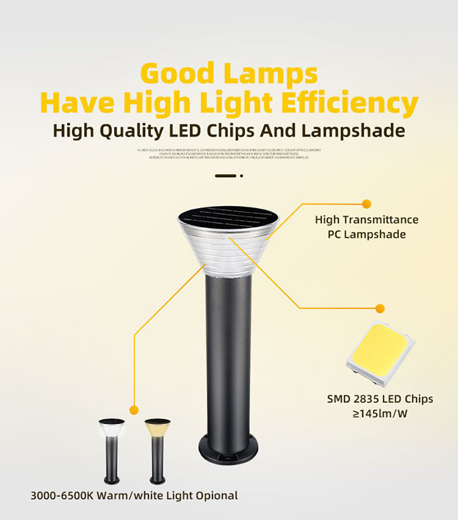 30cm Outdoor Solar Lawn Lights Induction Led Landscape Round