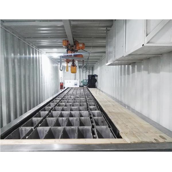 2000 KG TECUMSEH Compressor 15 Ton Container Block Ice Machine with Mobile Plant