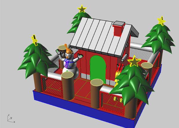Quality Inflatable Christmas Tree / House Children Inflatable Jumping Castle For Kids for sale