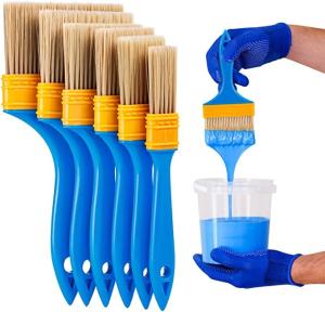 China 6PCS Chalk Wax Paint Brush For Crafts 1 In 1.5 In 3 In 4 In on sale