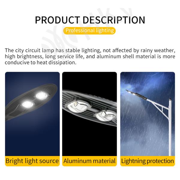 IP65 Electricity Power Street Light COB Led Street Lamp With Lens