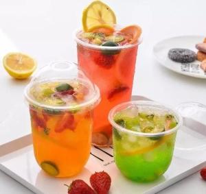 Buy cheap Cold Beverage Dessert U Shaped Plastic Cups With Logo Printing product