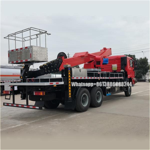 Shacman Double Row Aerial Work Truck Diesel Fuel Truck Mounted Elevated Work Platform