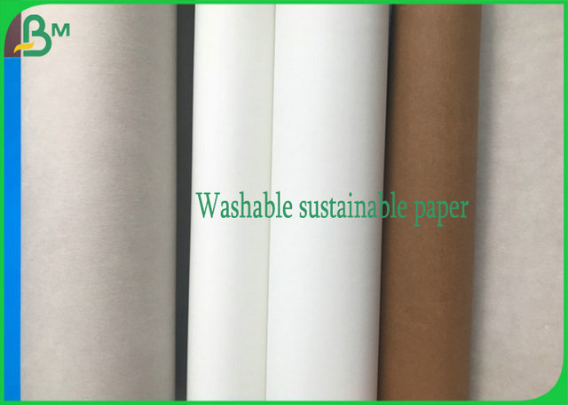 Sustainable Washable Kraft Paper 0.5MM 0.8MM Tear Resistant With 150CM * 100M